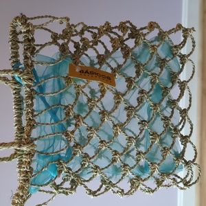 NEW Knotted Tote with Pouch, Mini Mesh Bag, Macrame Woven String Purse